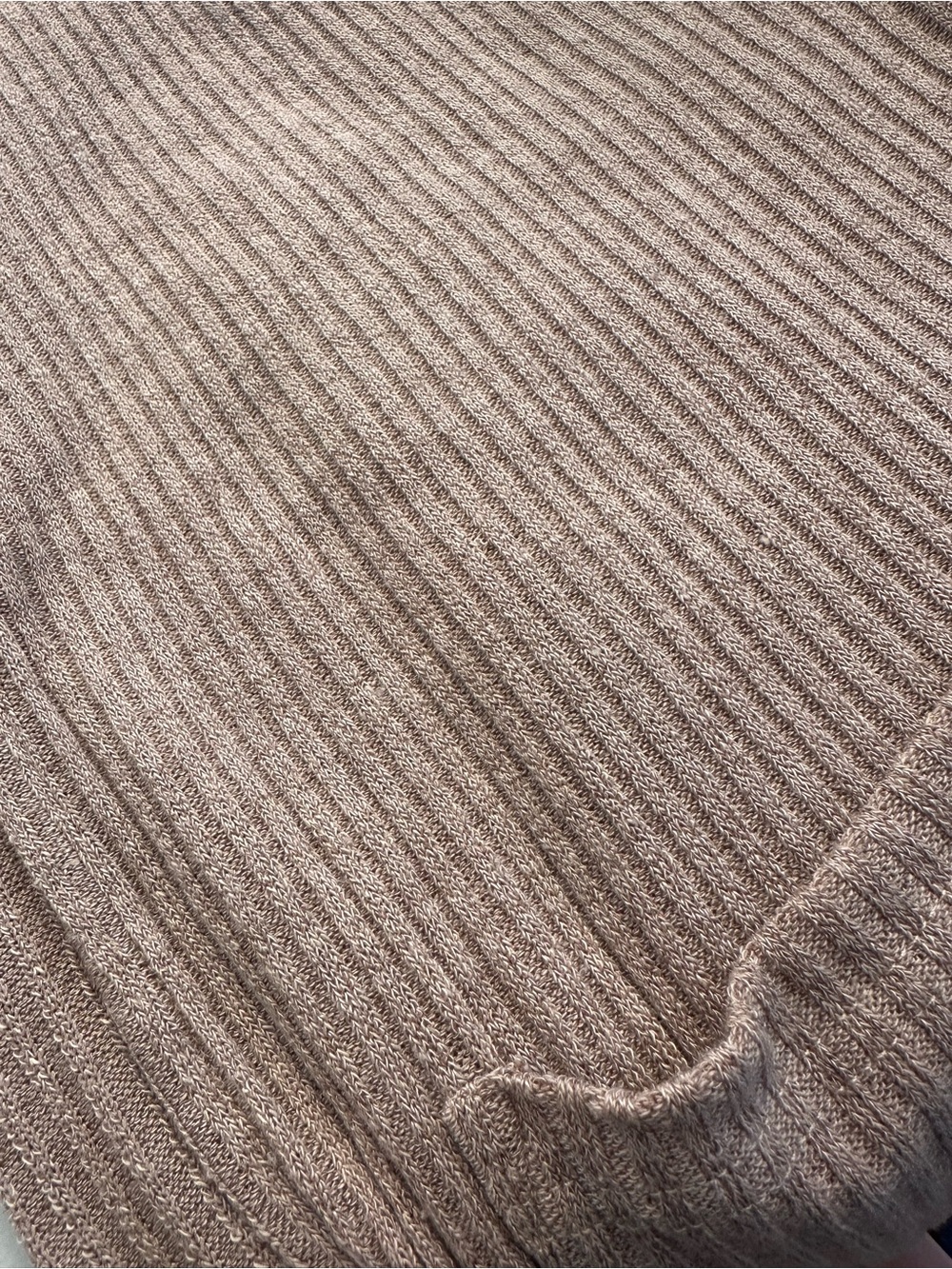 Tie-Front Ribbed Open Cardigan Sweater - Beige â˘R4-002 - Picture 2 of 2